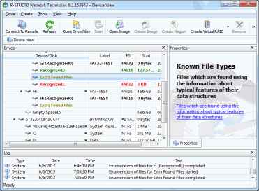 Abbildung 5: Dateien, die mithilfe der Suche nach bekannten Dateitypen (extra gefundene Dateien) wiederhergestellt wurden, die außerhalb einer logischen Festplatte gefunden wurden